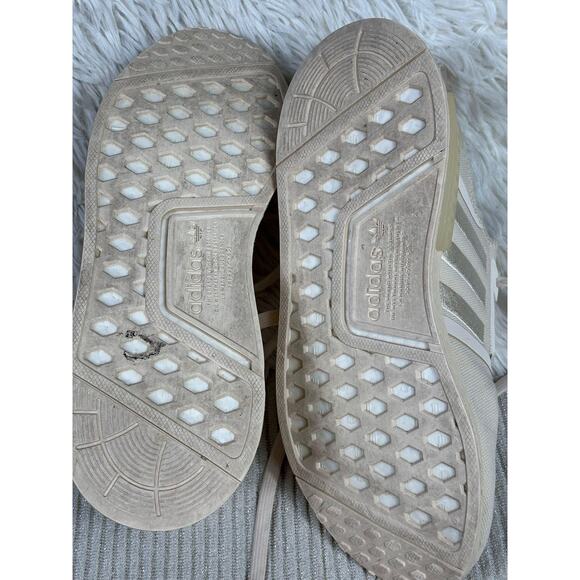 Adidas NMD_R1 V2 Shoes Womens Size 8 Cream White Boost Parley Running Sneakers - Picture 9 of 9
